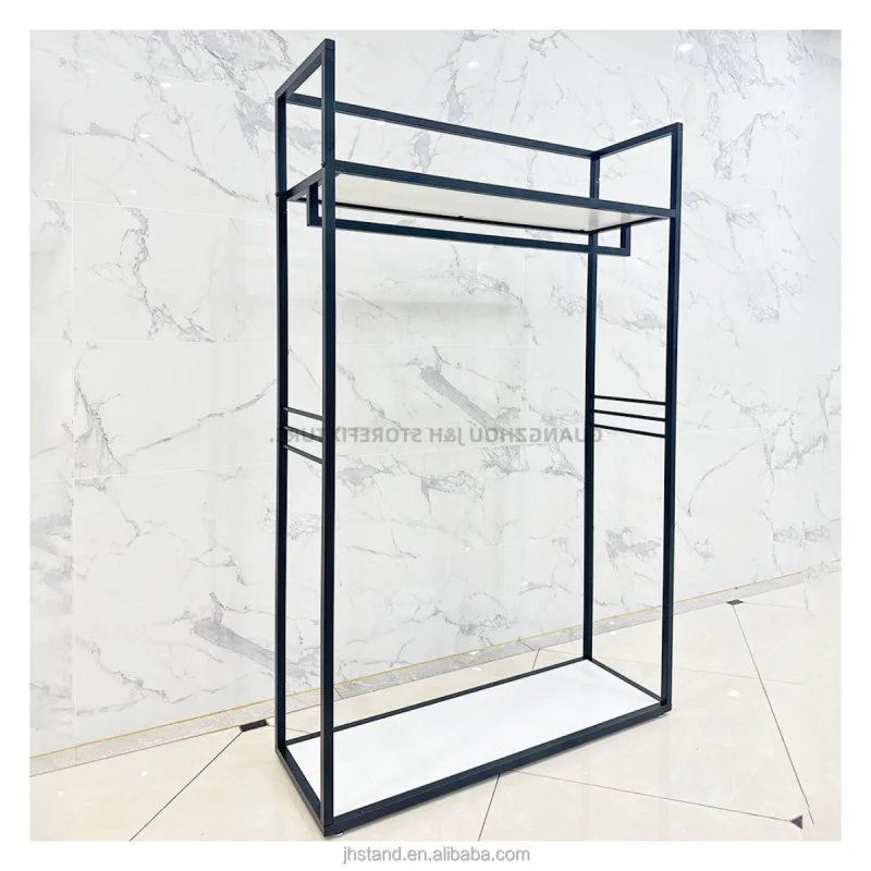 Customized. new design clothes rack shop display stand MDF retail clothes shop dress display rack fashion showroom clothing stor