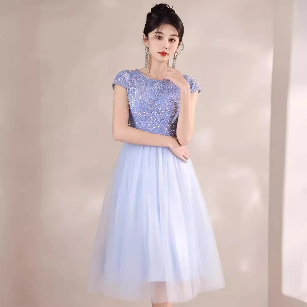 Choir Performance Female Junior Graduation Bridesmaid Host Recitation Opening Dance Evening Dress Clothing Short Women's