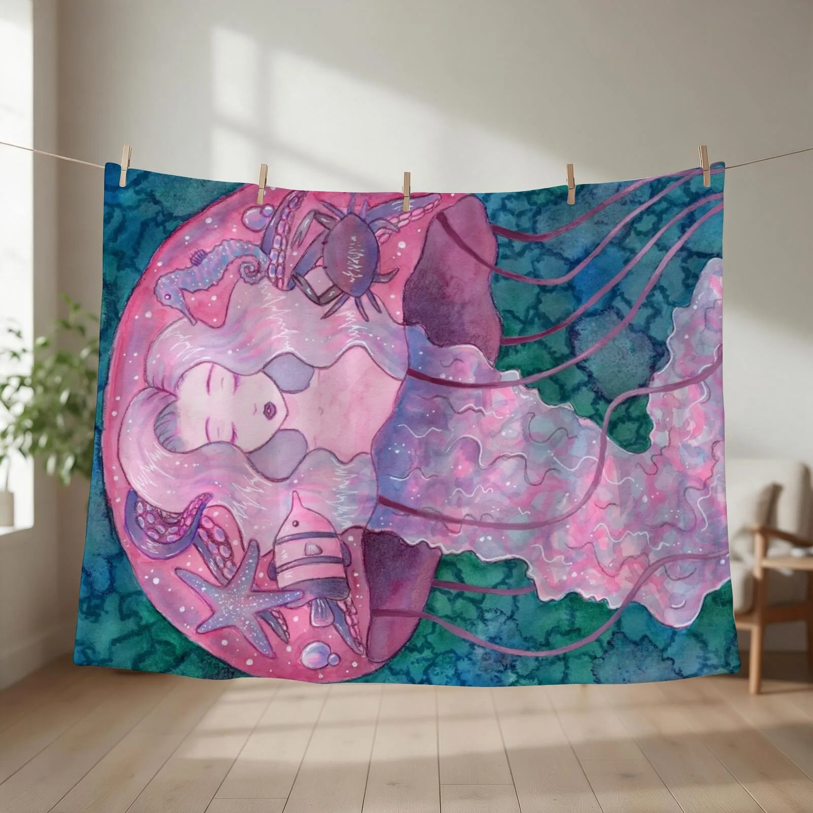 Jelly Dreams Throw Blanket Multi-Purpose Decoratives Decorative Sofa Polar Blankets