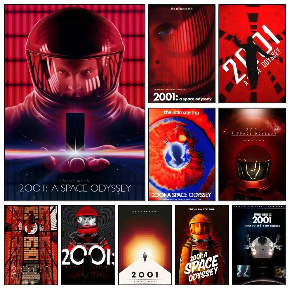 Film 2001 A S-Space O-Odyssey HAL 9000 Poster Waterproof HD Modern Peel And Stick Wall Decor Bedroom Living Room Dorm Office