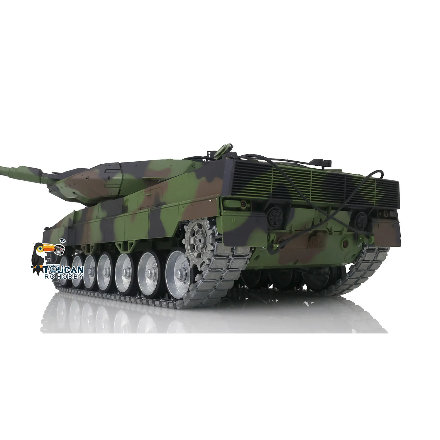 Toucan 1/16 Heng Long TK7.0 Leopard2A6 RC Tank 3889 Metal Tracks Wheels Barrel Recoil BB Airsoft Smoke Remote Control Car Panzer view 4