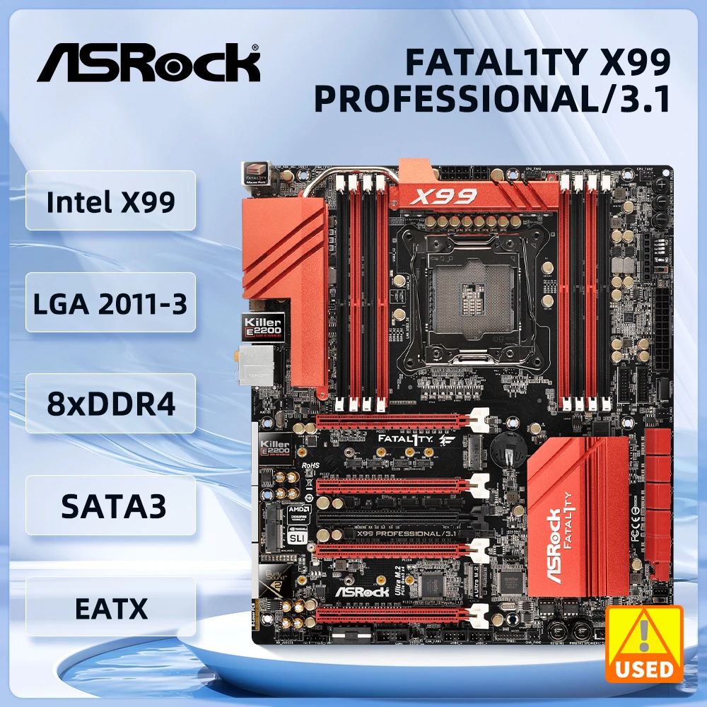 

Материнская плата Intel X99 ASRock Fatal1ty X99 Professional/3,1 Поддержка Xeon E5-2670 v3 2650 v3 2643 v3 2690 v3 4650 v3 ЦП M.2 DDR4