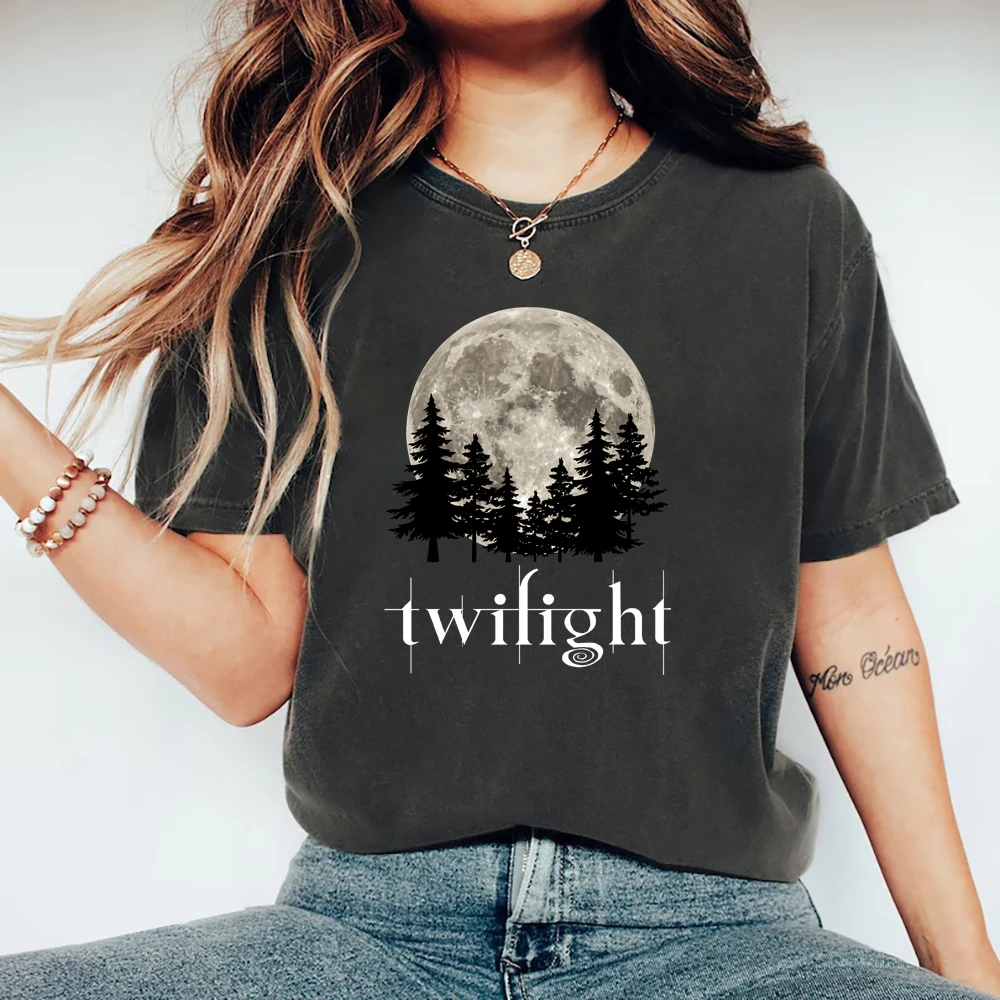 Twilight T Shirt Twilight Moon Movies T-Shirt Fans Gift Shirt Women Short Sleeve Vintage Tshirt Tops Robert Pattinson T-shirt