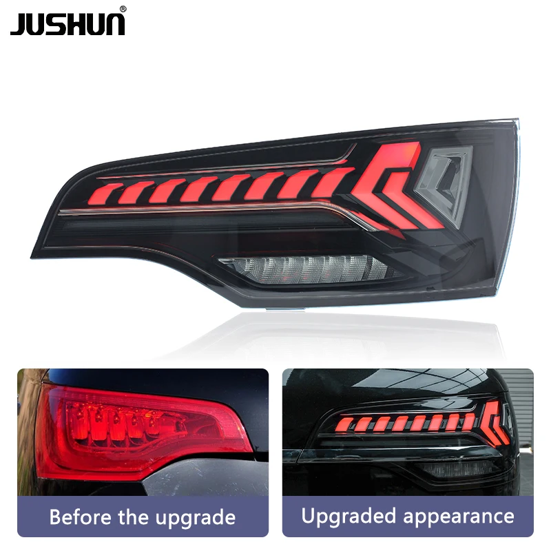 JUSHUN For Audi Q7 LED Tail Light Upgrade Clearing Warehouse 2006-2015 Available In Red Or Black 12V New Condition