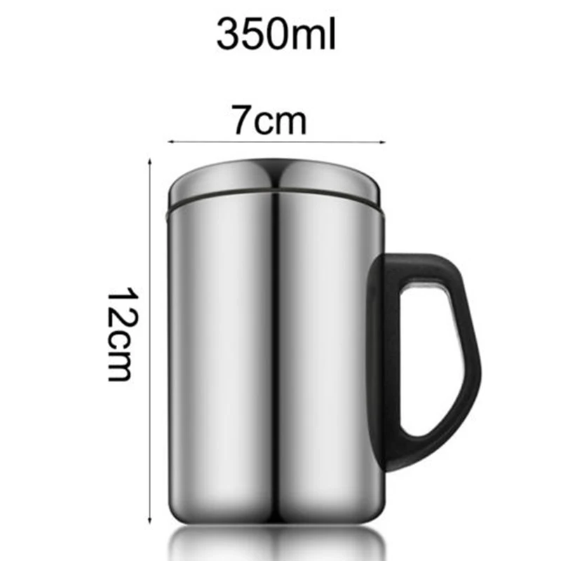 Stainless Steel Travel Mug Insulated Coffee Water Tea Cup 350ml 500ml Made Of Stainless Steel Not Easy To Get Rusty To Use