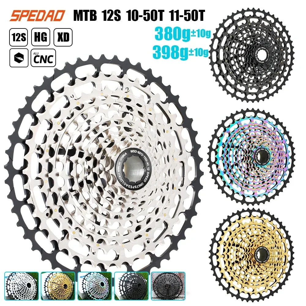 

Spedao MTB Cassettes 10-50T/11-50T Mountain Bike 12 Speed Cassette SuperLight Full CNC XD HG 12 Speed Flywheels MTB Bike Parts