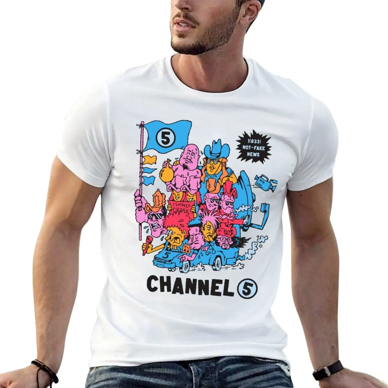 Channel 5, racing you your news T-Shirt Light Athletic Short Sleeve Tee Shirt