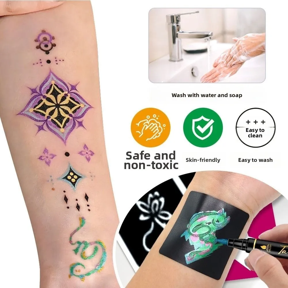 Gifts Temporary Pen Skin Painting Pen Accessories Soft Tip Marker DIY Disposable Skin Painting