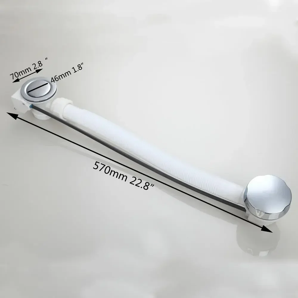 KEMAIDI Shower Waste Drain without Overflow Tub Shower Drain Bath Filler Waste Rotable Switch Bathtub Waste Strainer