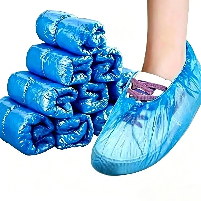 Mud-proof Shoe Cover 100/200/300PCS Disposable Waterproof Cover Plastic Non-slip Foot Cover Indoor Padded Overshoes Rain