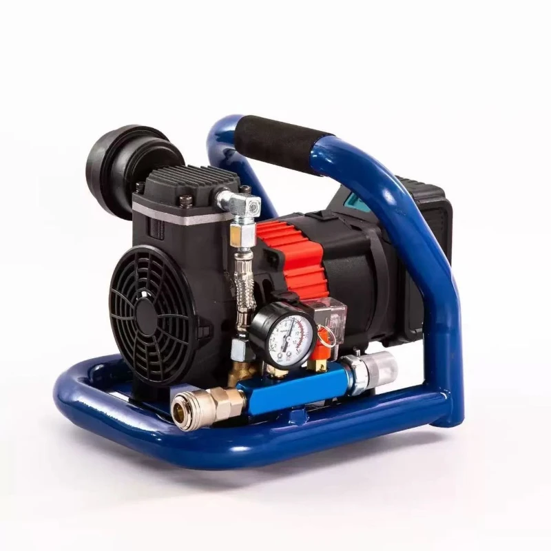 

Rechargeable lithium battery air compressor Car-mounted small portable wireless air pump Cylinderless