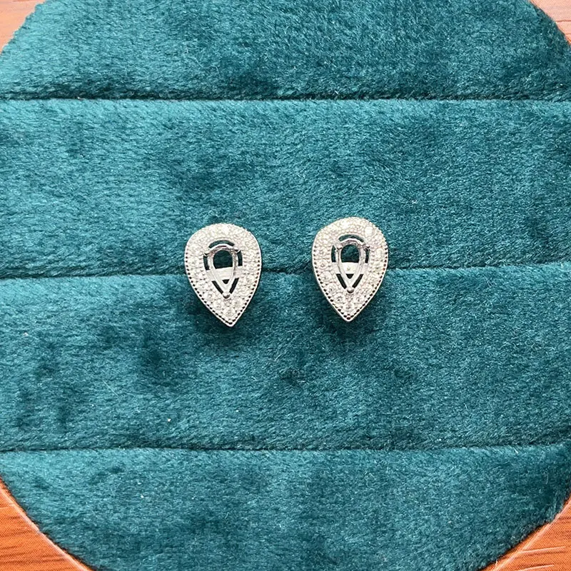 

Серебряные серьги без аллергии, 3 слоя, позолота 18 карат, 3 мм * 5 мм, серьги-гвоздики с полукреплением из драгоценных камней