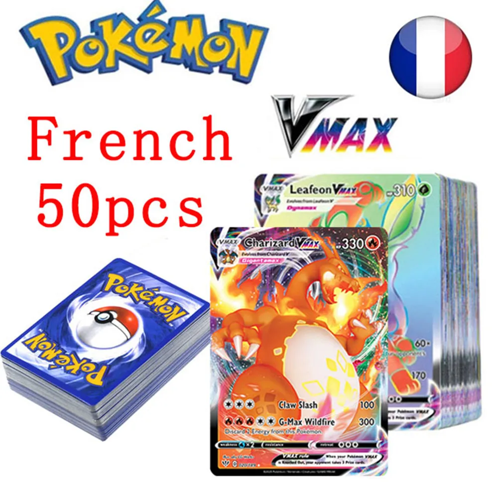 New Pokemon Cards Vstar V GX MEGA TAG TEAM EX Game Battle Card Trainer Energy Shining Cards Game Castellano Children Toy