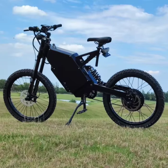 SS30 5000W 72V Electric Fat Tire Bike 19/21 Inch Full Suspension Off-Road Adult Dirtbike Single Speed Electric Mountain Bike