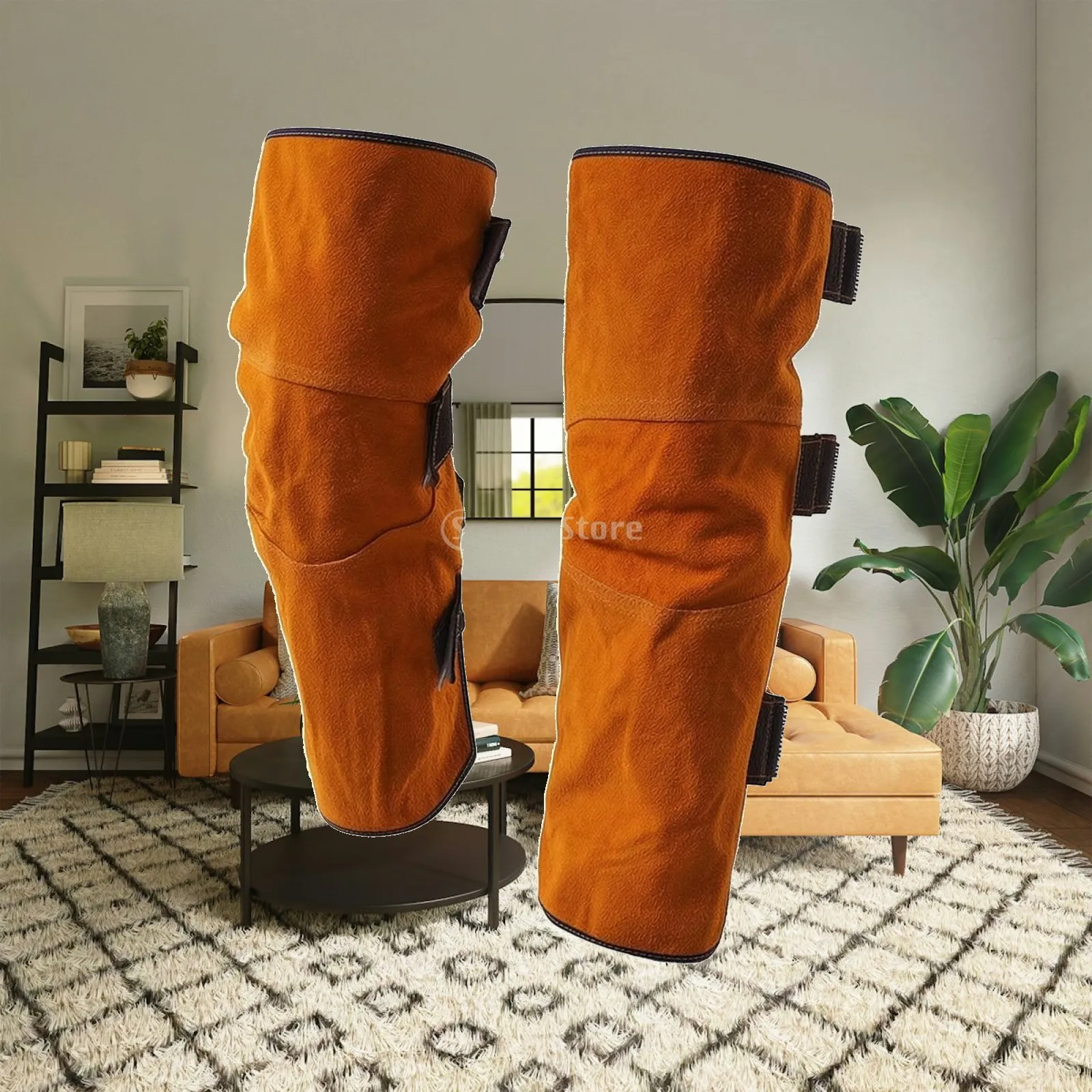 Metal Fabrication Leg Guards Heat Resistant Boot Gaiters Metal Fabrication Spats Safety Safety Gear Adjustable for Welders