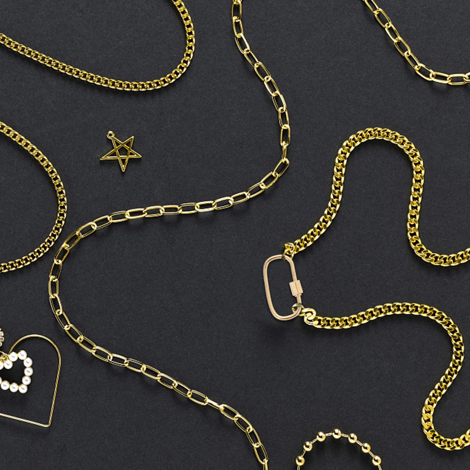 

1Pcs Oval Shape Screw Carabiner Lock Jewelry Link Connector Necklace Bracelet DIY Pendant Accessory Charm Jewelry Screw Lock