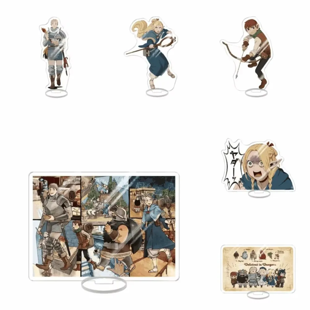 Anime Delicious in Dungeon Marcille Laios Senshi Chilchuck Falin 15cm   Acrylic Stand Ornament Adornment Keychains Gifts