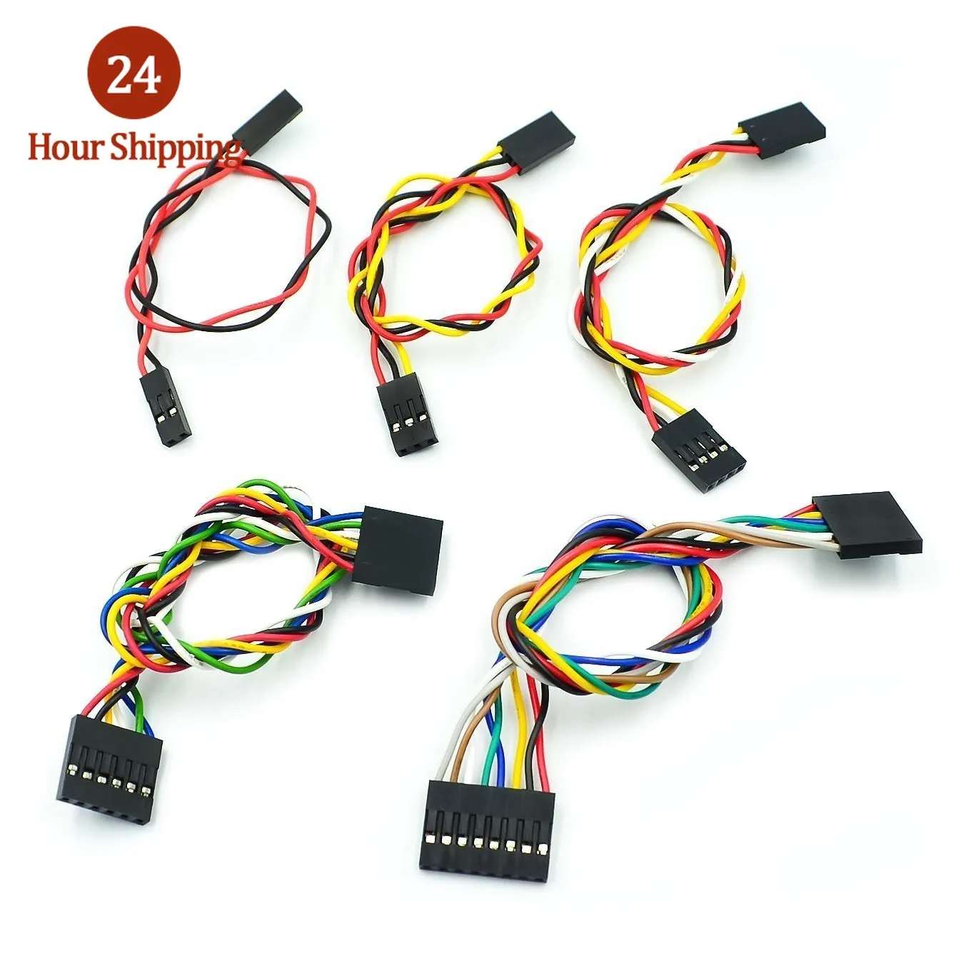 10PCS/LOT 2/3/4/6/8 PIN 20cm jumper wire/dupont cable breadboard Double head with seat