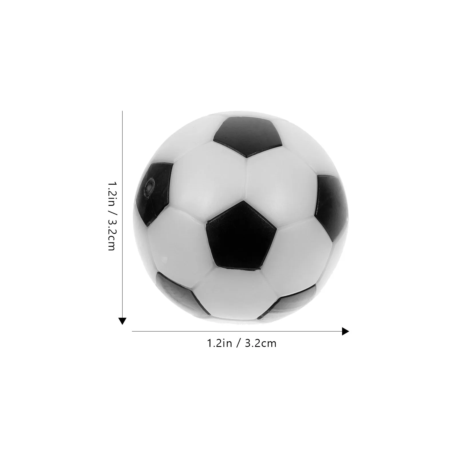 6 szt. piłek do piłkarzyków stołowych 32 mm, czarno-białe mini piłki do piłkarzyków stołowych, zamienne, kompatybilne z Striker Barcelona