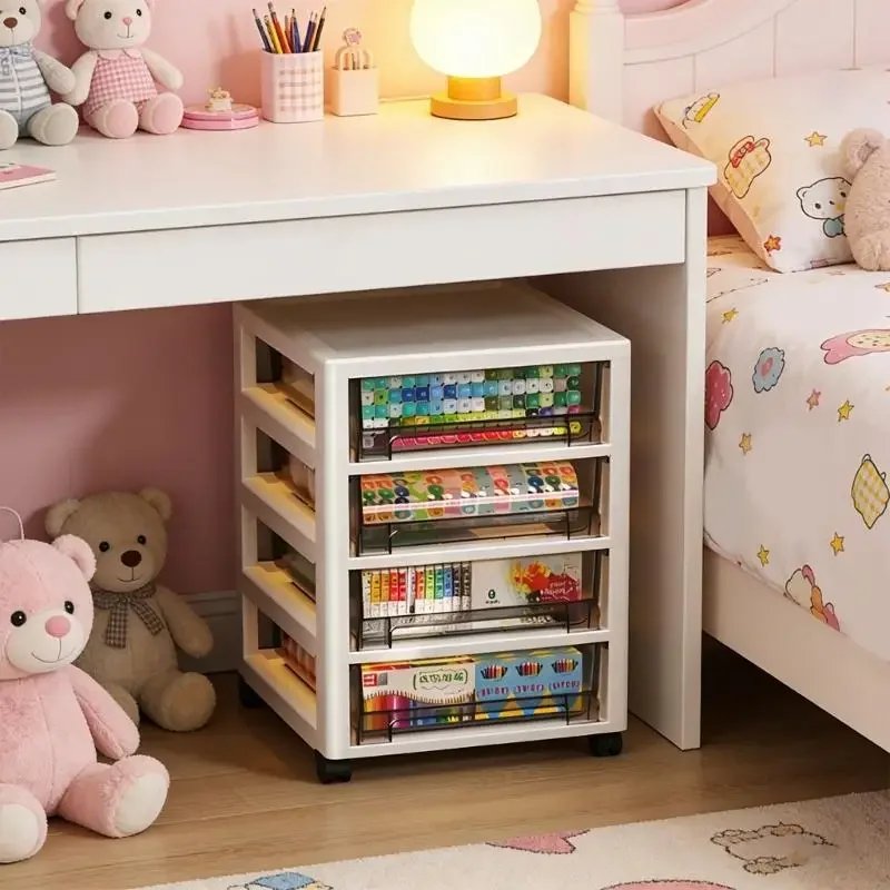 Plastic Storage Unit With Visible Compartments And For Home Office Kitchen Bathroom Organization Y5GB