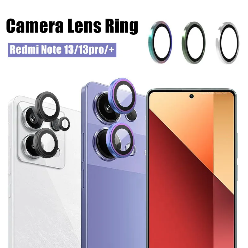 Camera Protector Glass for Xiaomi Redmi Note 13 Pro Plus / Note13 14 13pro+ 5G 4G Lens Metal Ring Protective Cap Case