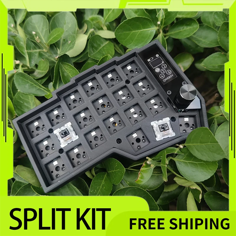 

Corne Split Keyboard Kit With Knob Wireless Pcb Screen Rgb Hot Swap Customized Mechanical Keyboard Kit For Zmk No Switch Keycap