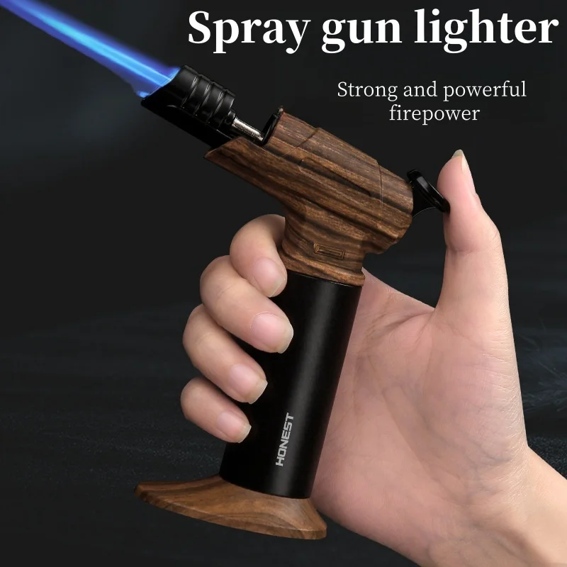 HONEST Strong Firepower Ręczny pistolet spawalniczy Fierce Zapalniczka Metalowa Wiatroodporna Zapalniczka do cygar Moxibustion z bezpośrednim ładowaniem