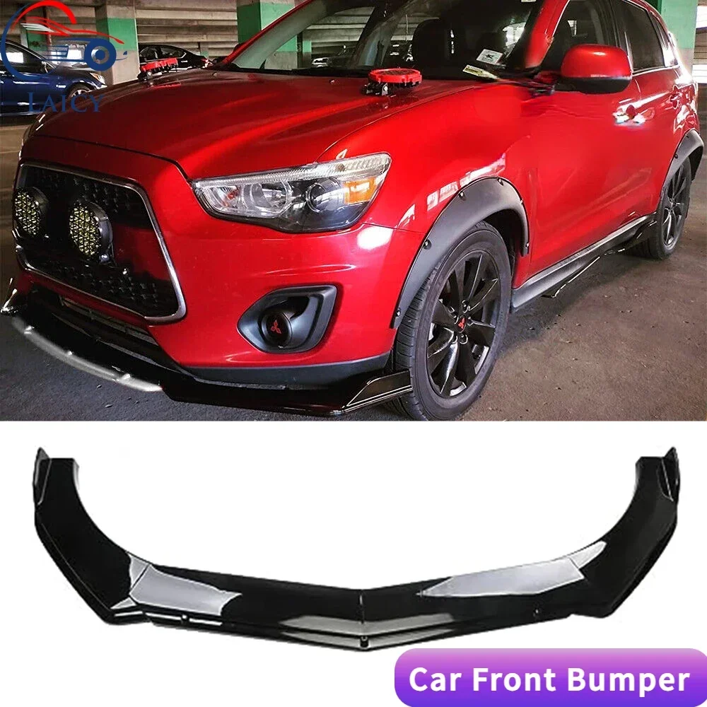 LAICY For Mitsubishi Outlander 2011-2022 Car Front Bumper Chin Lip Spoilers Body Kits Splitter Skirt Diffuser Protection Guard