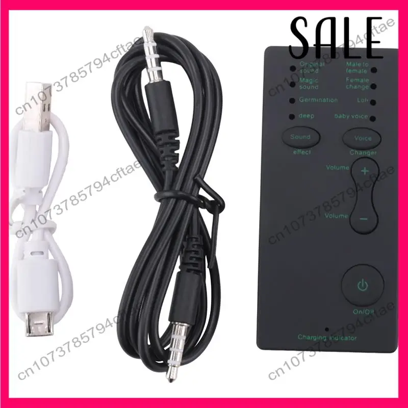 

-A12R Disguiser Phone Microphone Voice Changer Adapter 8 Voice Changeing Modes For PUBG MIC Game