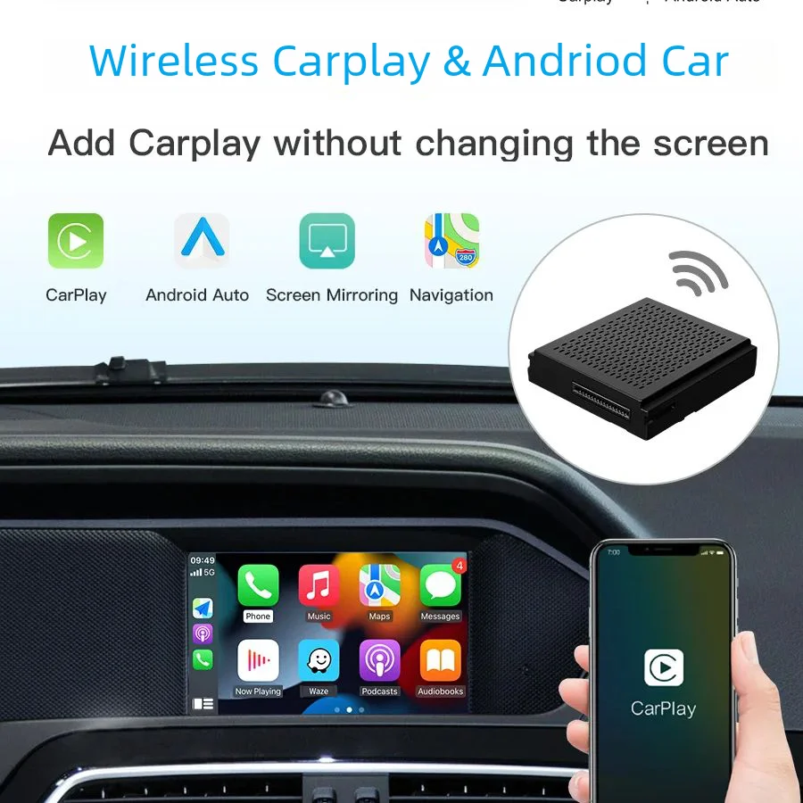 

AUTOABC Wireless Carplay Android Auto for Mercedes Benz A B C E CLA GLA GLK ML NTG4.5 with Becker Module Navigation Airplay