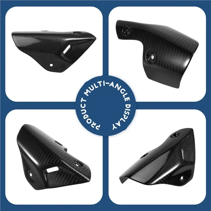 غطاء عادم من ألياف الكربون جيدًا درع حماية من الحرارة لسيارات BMW S1000R 2021-2024 غطاء دراجة نارية