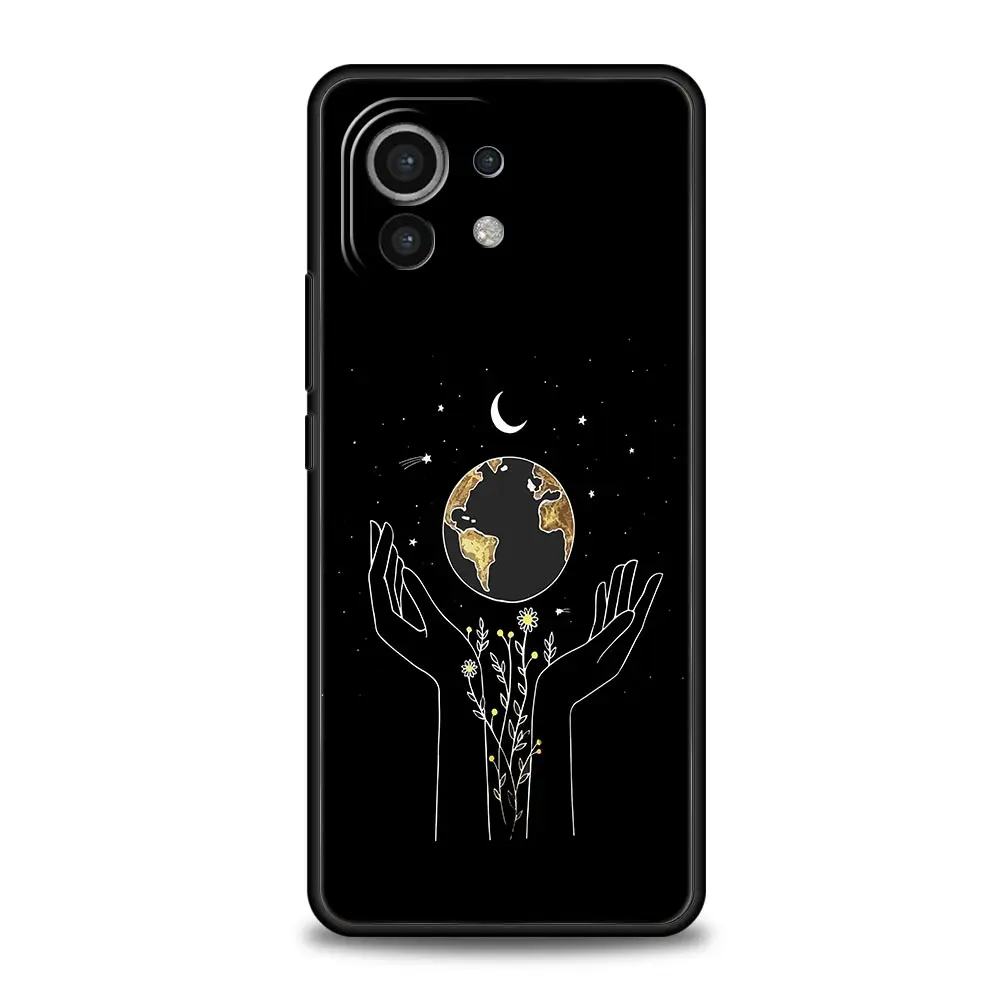 Simplicity line Art sun moon Phone Case For Xiaomi 14 13 12 11 Lite 13T 12T 11T Pro 9T Mi Poco X6 X5 M3 X3 Pro F5 F4 F3 5G Cover