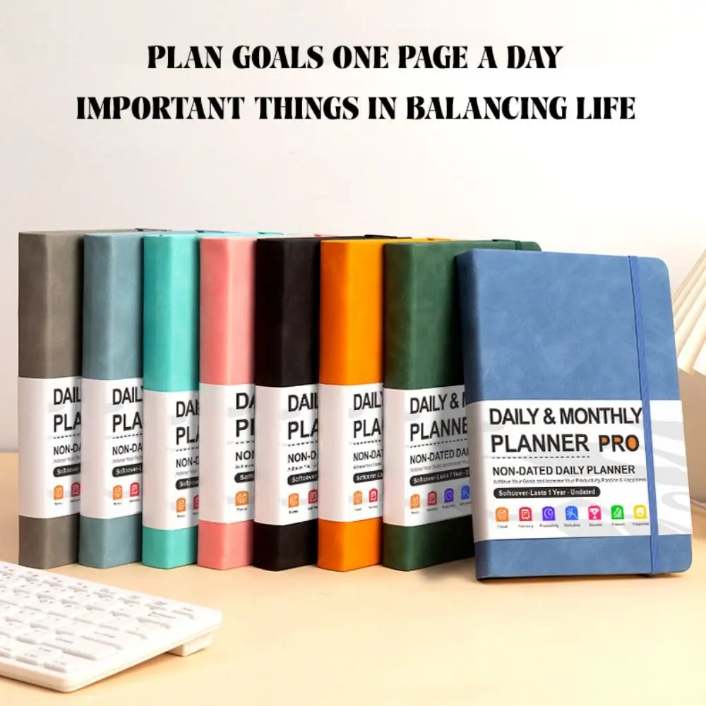 A5 Daily Planner Notebook Agenda 416 Pages Self-fillable Budget Planing Tool Binder Binding To Do List Schedule Journal