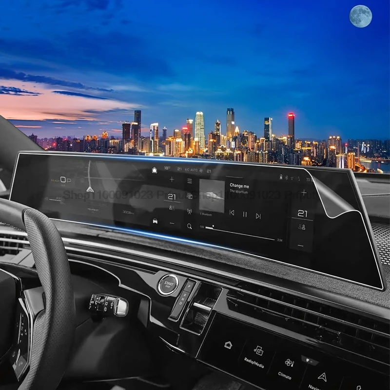 

Защитная пленка из ТПУ для Peugeot E-5008 2024 2025 21 дюймов, автомобильная навигация, GPS-панель, защитная пленка, центральная защитная пленка для инфекций