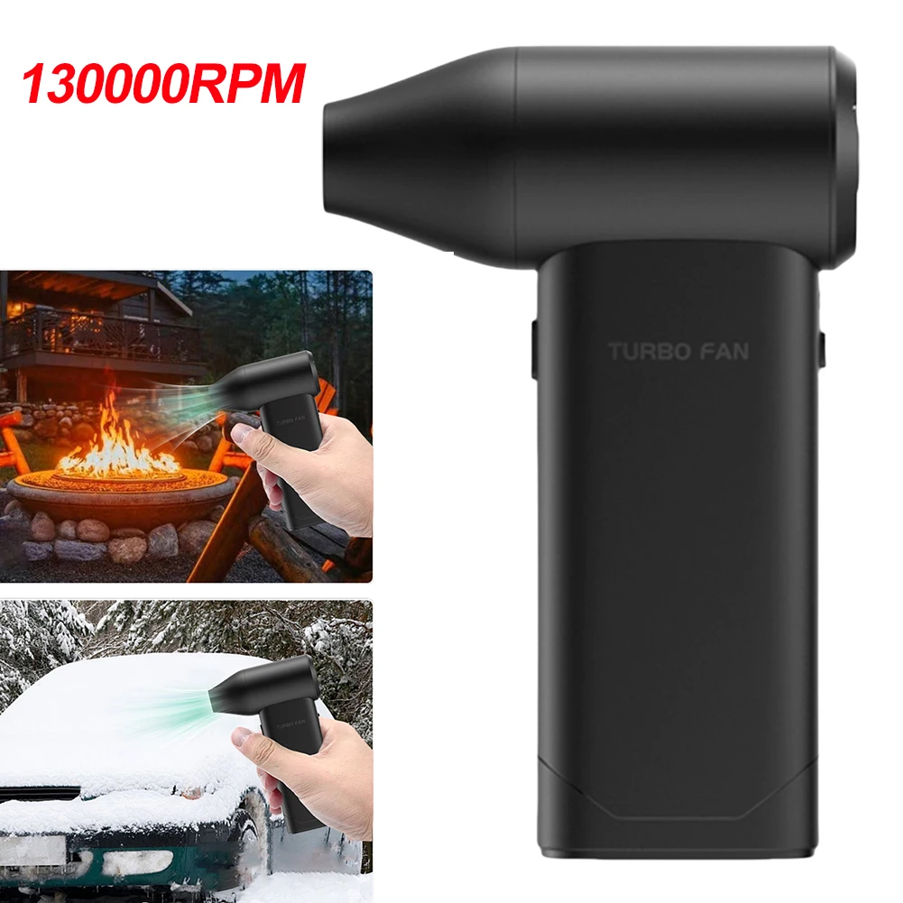 

130000 RPM Violent Blower 52m/s Brushless Motor Turbo Violent Fan Rechargeable Handheld Duct Fan 3 Speeds Air Blower for Camping