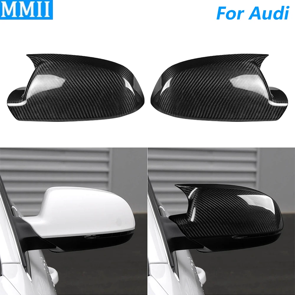Für A3 RS3 8P A4 RS4 A5 S5 RS5 B8 Real Dry Carbon Fiber Rückspiegel Abdeckung Panel Trim auto Zubehör Änderung Dekoration
