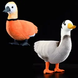 Simulated Animal Ruddy Shelduck Orange Duck Bar Headed Goose Wild Nature Zoo Model Plush Toy Stuffed Doll Girl Boy Friend Gift