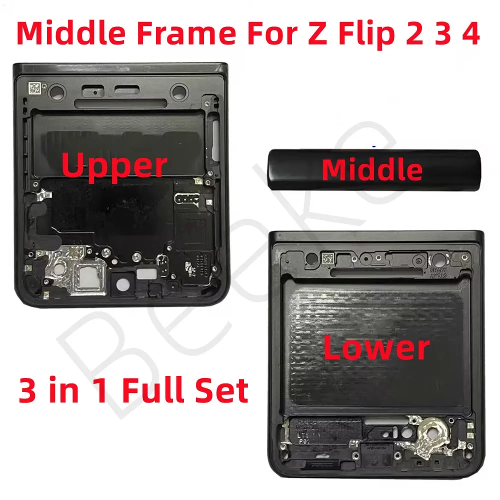 

1Set Middle Frame For Samsung Galaxy Z Flip 3 4 5 F731 F721 Mid Bezel LCD Display Plate Screen Digitizer Holder Cover Replace