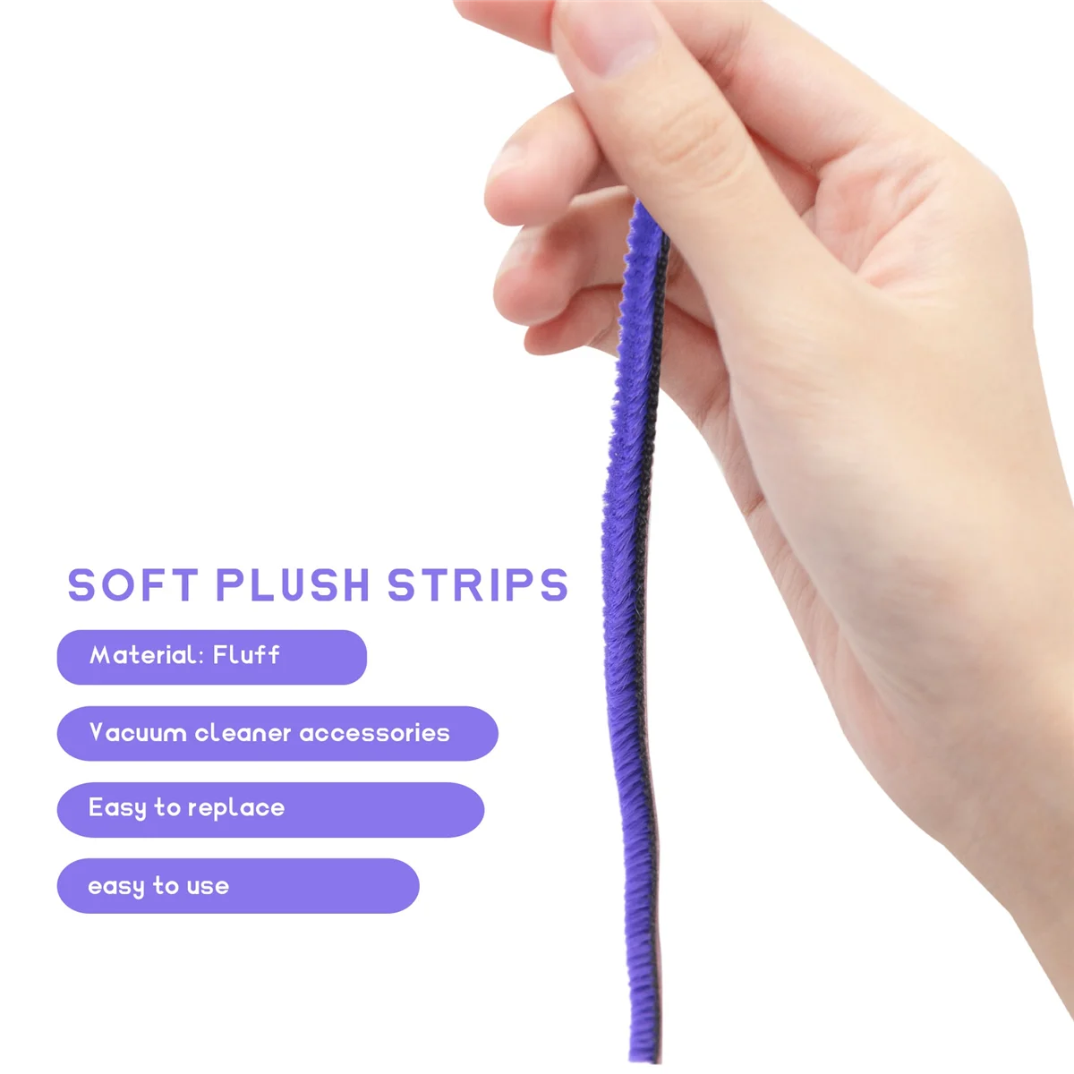 6 шт. мягкие плюшевые полоски для пылесоса Dyson V6 V7 V8 V10 V11, мягкие роликовые головки, запасные аксессуары, детали-Furlan