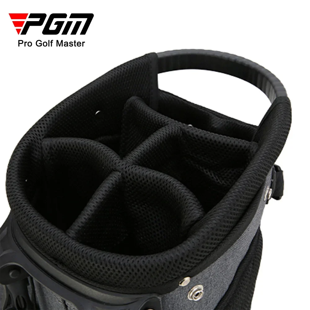 PGM Men\'s Stand Golf bag Standard Ultra-clear portable abrasion Golf ball bag Large Capacitytraining Accessory Grey QB092