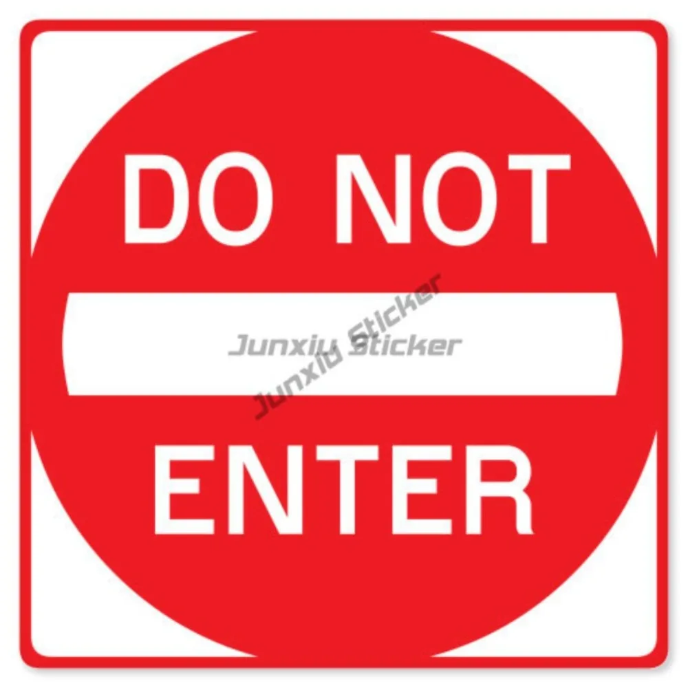 

Do Not Enter Road Sign Sticker Decal Outdoor Decoration Camper Sun Emblems