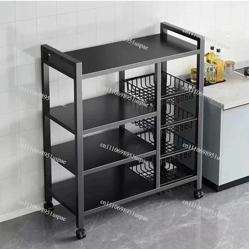 Multi-Tier Kitchen Storage Shelf Freestanding Vegetable Organizer Rack Movable Snack & Grocery Holder Bathroom Storage Solution