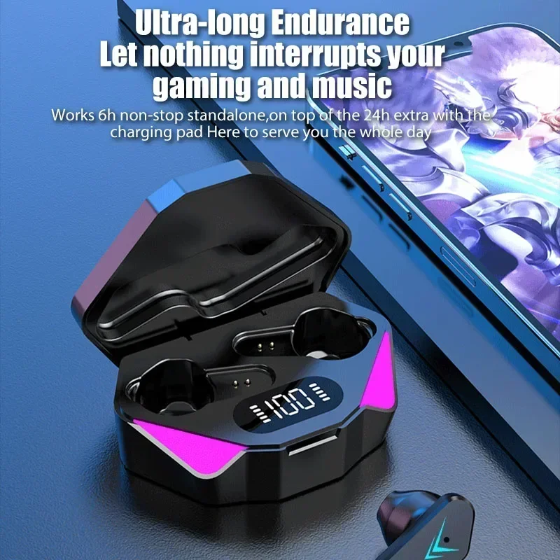 X15 NEW AIR Earphones Bluetooth Wireless Gamer Headphones 65ms Low Latency Earbuds fone Gamer Headset Gamer With Mic Handfree