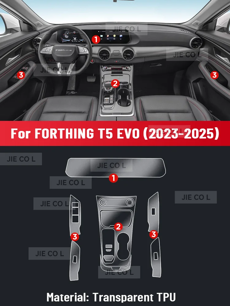 Auto Central Control TPU Navigation Anti Scratch Interior Protection Film Navigation For Forthing T5 EVO 2023-2025 Accessories