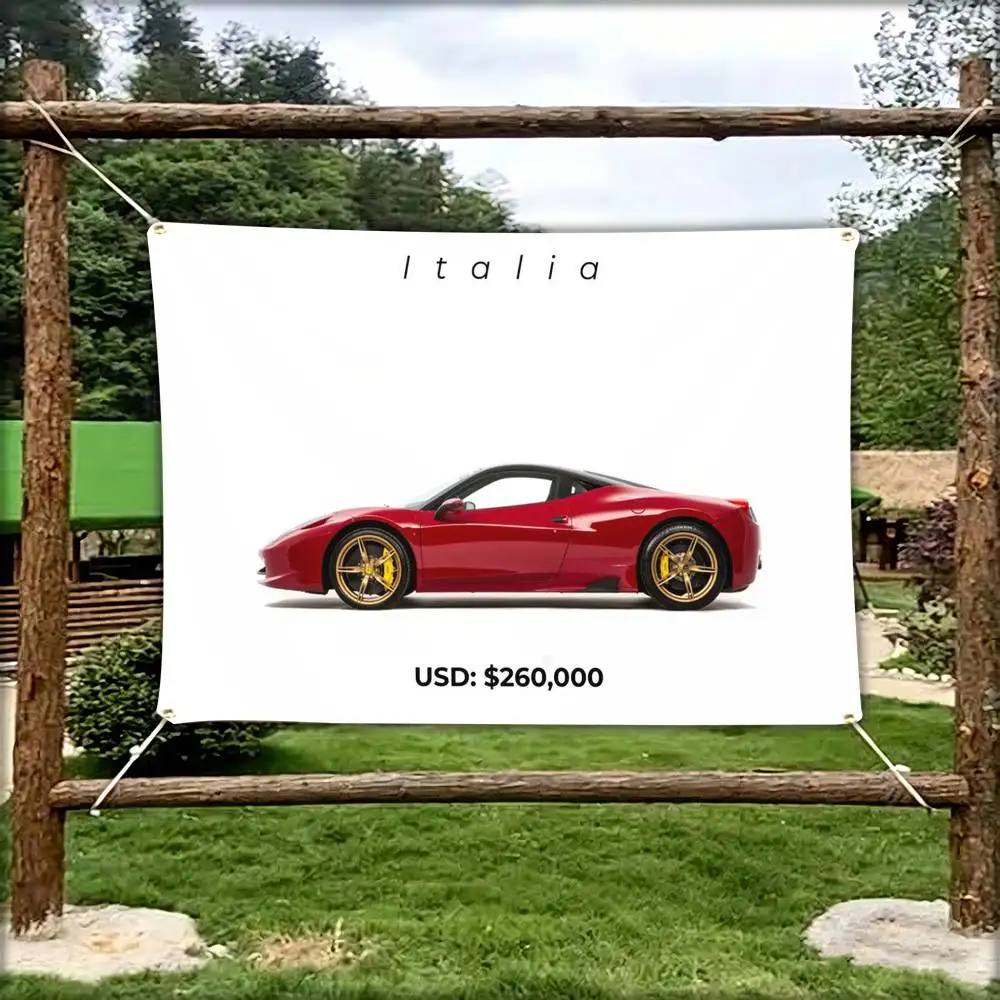 RariCars 458 Italia SP3 Daytona Series Flag Tapestry Banner for Bedroom Living Room Outdoor Camping