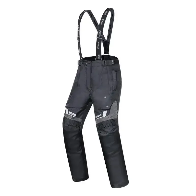 DUHAN Waterproof Motorcycle Pants Men Cotton Suspender Trousers Motocross Braces Off-Road Racing Trousers with Braces