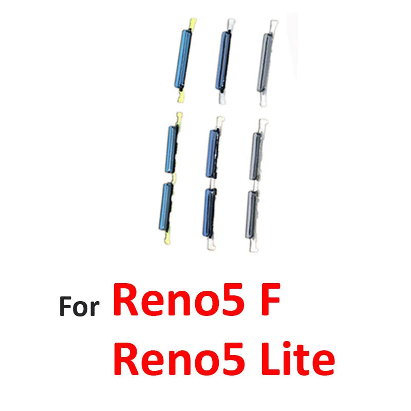 For Oppo Reno 5 Lite CPH2205 Phone New Power Volume Button External On Off Key Internal Flex Cable Parts For Reno 5F CPH2217 image 4