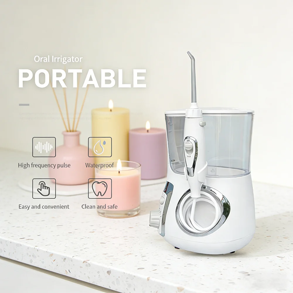 

Электрический ирригатор для полости рта с 10 режимами, 800 мл, настольный, профессиональный, для глубокой чистки зубов и предотвращения кариеса