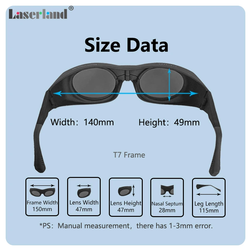 CE Certificated 600-650nm-780nm-808nm-980nm-1064nm-1100nm OD6+ Laser Protective Goggles Glasses for Hair Removal Machine
