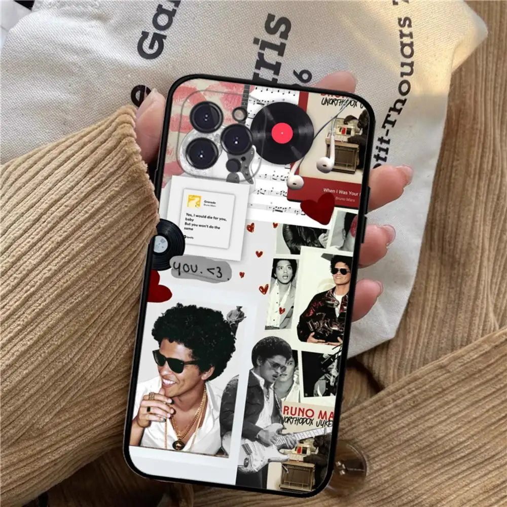 B-bruno Mars Singer Phone Case For iPhone 15 14 11 12 13 Mini Pro XS Max Cover 6 7 8 Plus X XR SE 2020 Funda Shell